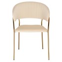 Krzesło welurowe beżowe COLIN GOLD