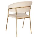 Krzesło welurowe beżowe COLIN GOLD