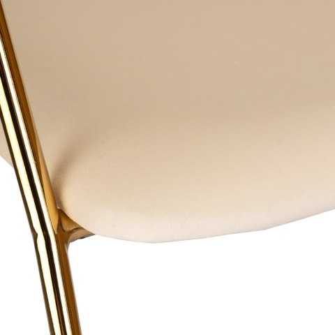 Krzesło welurowe beżowe COLIN GOLD