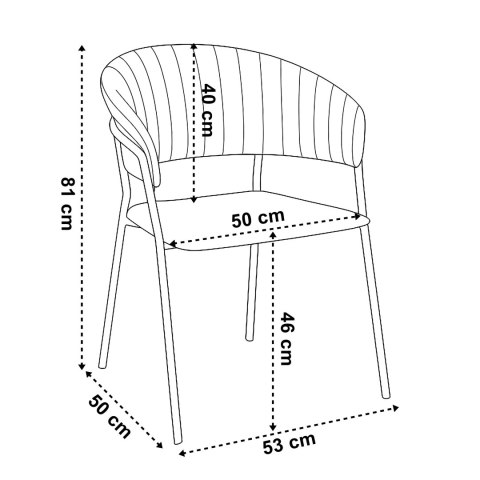 Krzesło welurowe beżowe COLIN GOLD