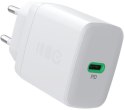 ŁADOWARKA SIECIOWA Greencell PowerSource Solo30 30W 1xUSB-C PD 3.0 QC 4.0+ biała