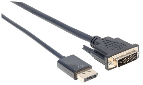 Manhattan 152136 adapter kablowy 3 m DisplayPort DVI-D Czarny
