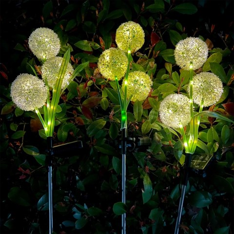 Ogrodowe ozdobne lampki solarne Rebel- czosnek ozdobny