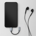 Qoltec Adapter przejściówka USB-C | Jack 3.5mm | 10cm | Aluminium