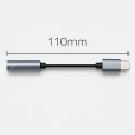 Qoltec Adapter przejściówka USB-C | Jack 3.5mm | 10cm | Aluminium