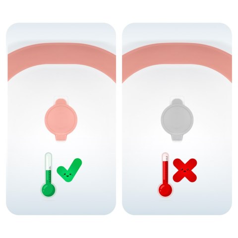 Wanienka składana dla dzieci, niemowląt z termometrem i wkładką Ricokids RK-287 biało-różowa