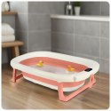 Wanienka składana dla dzieci, niemowląt z termometrem i wkładką Ricokids RK-287 biało-różowa
