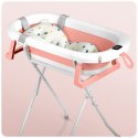 Wanienka składana dla dzieci, niemowląt ze stelażem, termometrem i wkładką Ricokids RK-287 biało-różowa