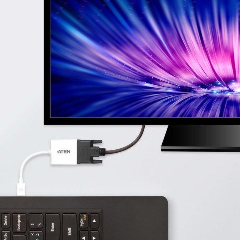 ATEN VC960-AT adapter kablowy Mini DisplayPort DVI-I Biały