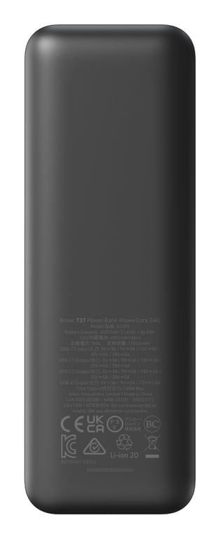 Anker 737 24000 mAh Czarny, Srebrny