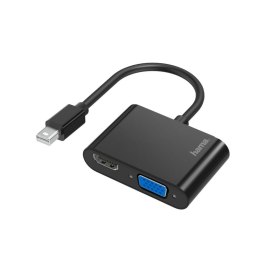 Hama 00200330 adapter kablowy Mini DisplayPort HDMI + VGA (D-Sub) Czarny