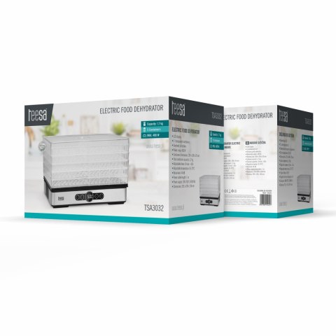 Suszarka do grzybów , warzyw , owoców , 400W , 5 sit, wyświetlacz, termoobieg, TEESA