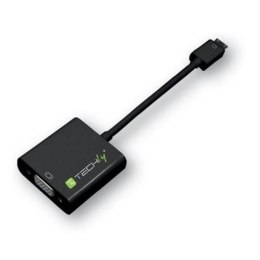 Techly 302921 adapter kablowy HDMI Type C (Mini) VGA (D-Sub) Czarny