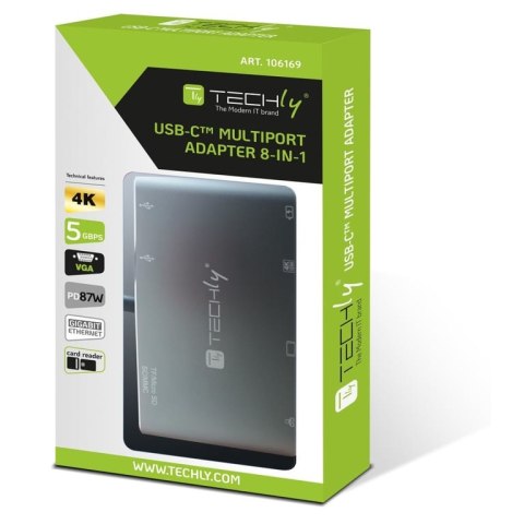 Techly IADAP USB31-DOCK3 adapter HDMI, RJ-45, USB 3.2 Gen 1 (3.1 Gen 1), VGA