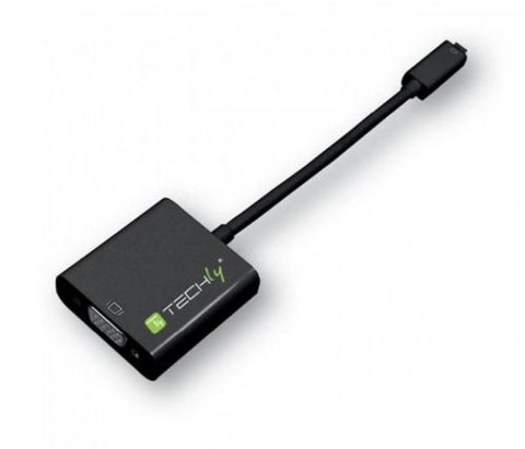 Techly IDATA HDMI-VGA5 adapter kablowy VGA (D-Sub) HDMI Typu D (Micro) Czarny