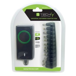 Techly IPW-NTS90WTY adapter zasilający/ inwentor Uniwersalne 90 W Czarny