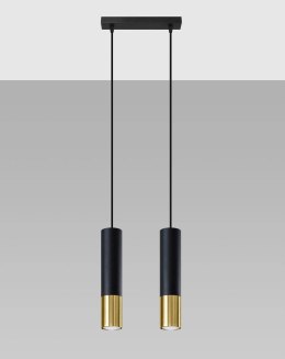 Lampa wisząca LOOPEZ 2 czarny/złoty