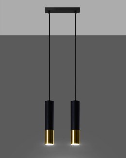 Lampa wisząca LOOPEZ 2 czarny/złoty