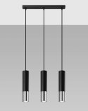 Lampa wisząca LOOPEZ 3L czarny/chrom