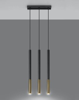 Lampa wisząca MOZAICA 3L czarny/złoto