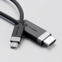 ALOGIC FUCHD1-SGR adapter kablowy 1 m HDMI Typu A (Standard) USB Type-C Szary