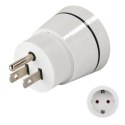 Hama 00223432 adapter wtyczek zasilających Typu B Typ C + typ F Biały