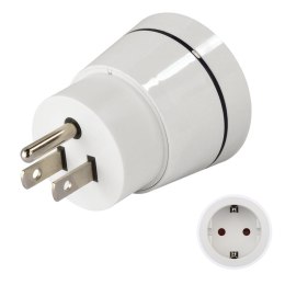 Hama 00223432 adapter wtyczek zasilających Typu B Typ C + typ F Biały