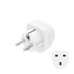 Hama 00223459 adapter wtyczek zasilających Typ E/F hybryda Typ G (UK) Biały