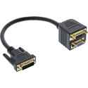 InLine 17301 adapter kablowy DVI-I DVI-I + VGA (D-Sub) Czarny