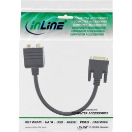 InLine 17301 adapter kablowy DVI-I DVI-I + VGA (D-Sub) Czarny