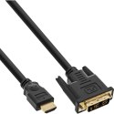 InLine 17666P adapter kablowy 10 m HDMI DVI-D Czarny