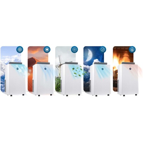 Klimatyzator przenośny 14000 BTU osuszacz grzanie WiFi 37l/24h Berdsen BD-584
