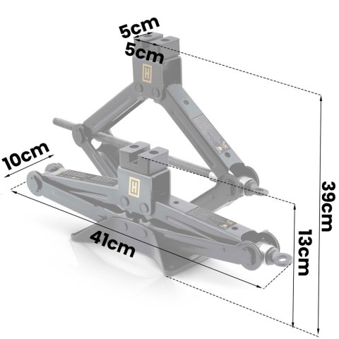 Podnośnik samochodowy trapezowy lewarek 2 t Humberg HM-383