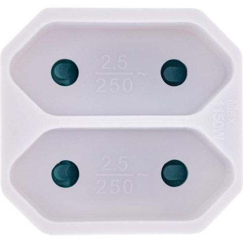 InLine 16471D adapter wtyczek zasilających Typu F Typ C (wtyczka eur) Biały