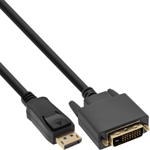 InLine 17112 adapter kablowy 2 m DVI-D DisplayPort Czarny