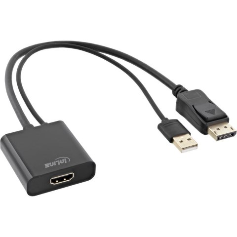InLine 17169P adapter kablowy 0,3 m HDMI Typu A (Standard) DisplayPort Czarny
