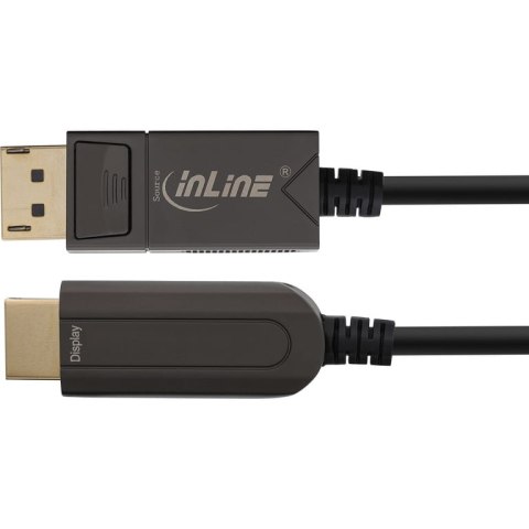 InLine 17180D adapter kablowy 25 m DisplayPort HDMI Czarny