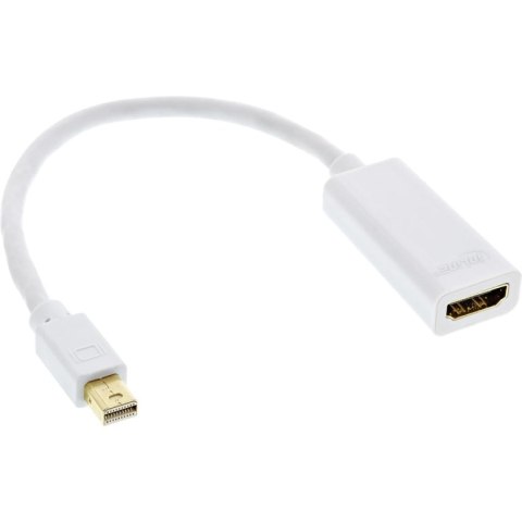 InLine 17193K adapter kablowy 0,15 m Mini DisplayPort HDMI Typu A (Standard) Biały