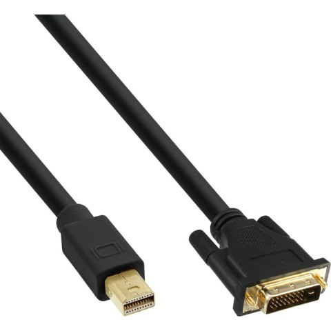 InLine 17222 adapter kablowy 2 m Mini DisplayPort DVI-D Czarny