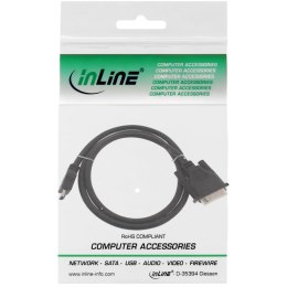 InLine 17659E adapter kablowy 0,5 m HDMI DVI Czarny