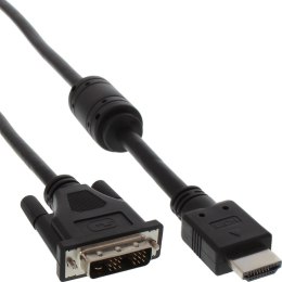 InLine 17664 adapter kablowy 1,5 m HDMI DVI Czarny