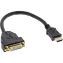 InLine 17670I adapter kablowy 0,2 m HDMI Typu A (Standard) DVI-D Czarny
