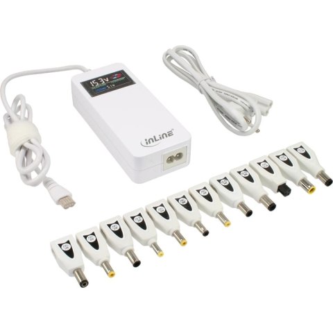 InLine 26618W adapter zasilający/ inwentor Wewnętrzna 90 W Biały