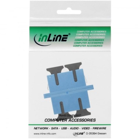 InLine 4043718114412 adapter światłowodowy SC/SC 1 szt. Niebieski