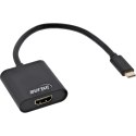 InLine 64101B adapter kablowy 0,2 m USB Type-C HDMI Czarny