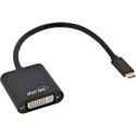 InLine 64103B adapter kablowy 0,2 m USB Type-C DVI-D Czarny