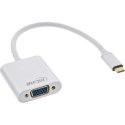 InLine 64104S adapter kablowy 0,2 m USB Type-C VGA (D-Sub) Srebrny