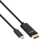 InLine 64111 adapter kablowy 1 m USB Type-C HDMI Czarny