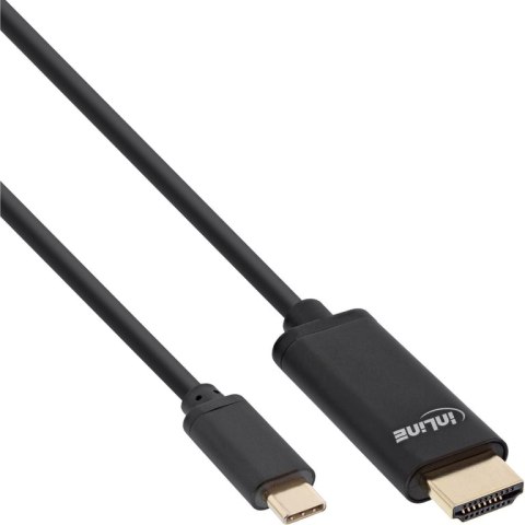 InLine 64113 adapter kablowy 3 m USB Type-C HDMI Czarny