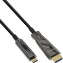 InLine 64220A adapter kablowy 20 m USB Type-C HDMI Czarny